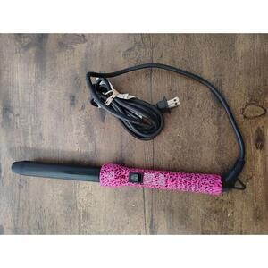 Vintage Proliss  Hot Pink Leopard  Curling Wand MSRP $89.99 32-25mm